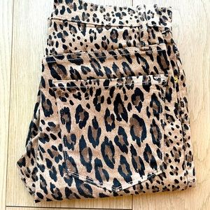 Frame Denim Cheetah Ali High Rise Cigarette Jean